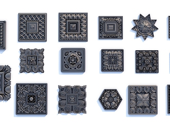 European-style carved decoration 3d model