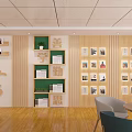 reading room teacher reading library 3d model