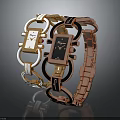 Elegant Womens Bracelet Watches With Metal Chain Straps Square Dials And Gemstone Accents