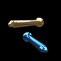 Medical Device Orthopedic Screws Long Golden and Short Blue for Surgical Use