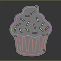 Neon Cupcake Shaped Decorative Light With Colorful LED Lights For Modern Decor