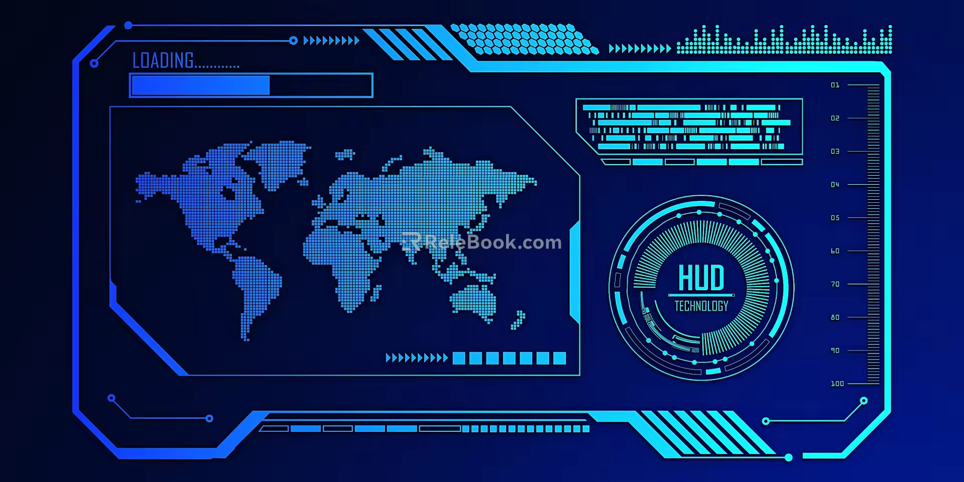 Circuit Line Technology Line Technology Elements 3d model