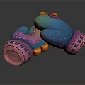Colorful Cartoon Style Toy Cars In Blue Pink Green With Star Patterns And Pink Wheels