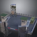 Tower defense sentry tower air defense watchtower observatory tower loft 3d model