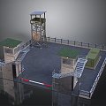 Tower defense sentry tower tower air defense watchtower observatory observatory observatory tower loft 3d model