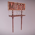 INDUSTRIAL LOFT SIGN BILLBOARD 3d model