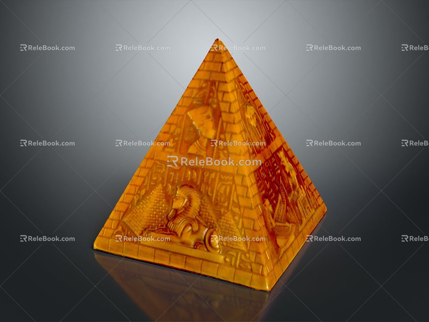 Pyramid Hexagon Pyramid Cultural Relics Building Ancient Architectural Items 3d model