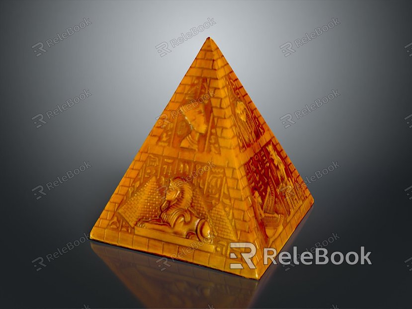 Pyramid Hexagon Pyramid Cultural Relics Building Ancient Architectural Items model