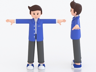 Cartoon Character Cartoon Boy Cartoon Man model