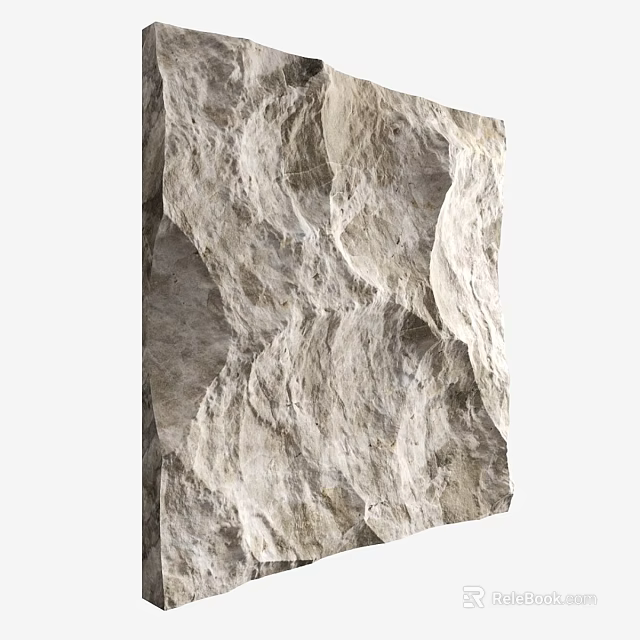 Natural Rock Surface With Rough Textured Pattern And Organic Earthy Tones 3d model