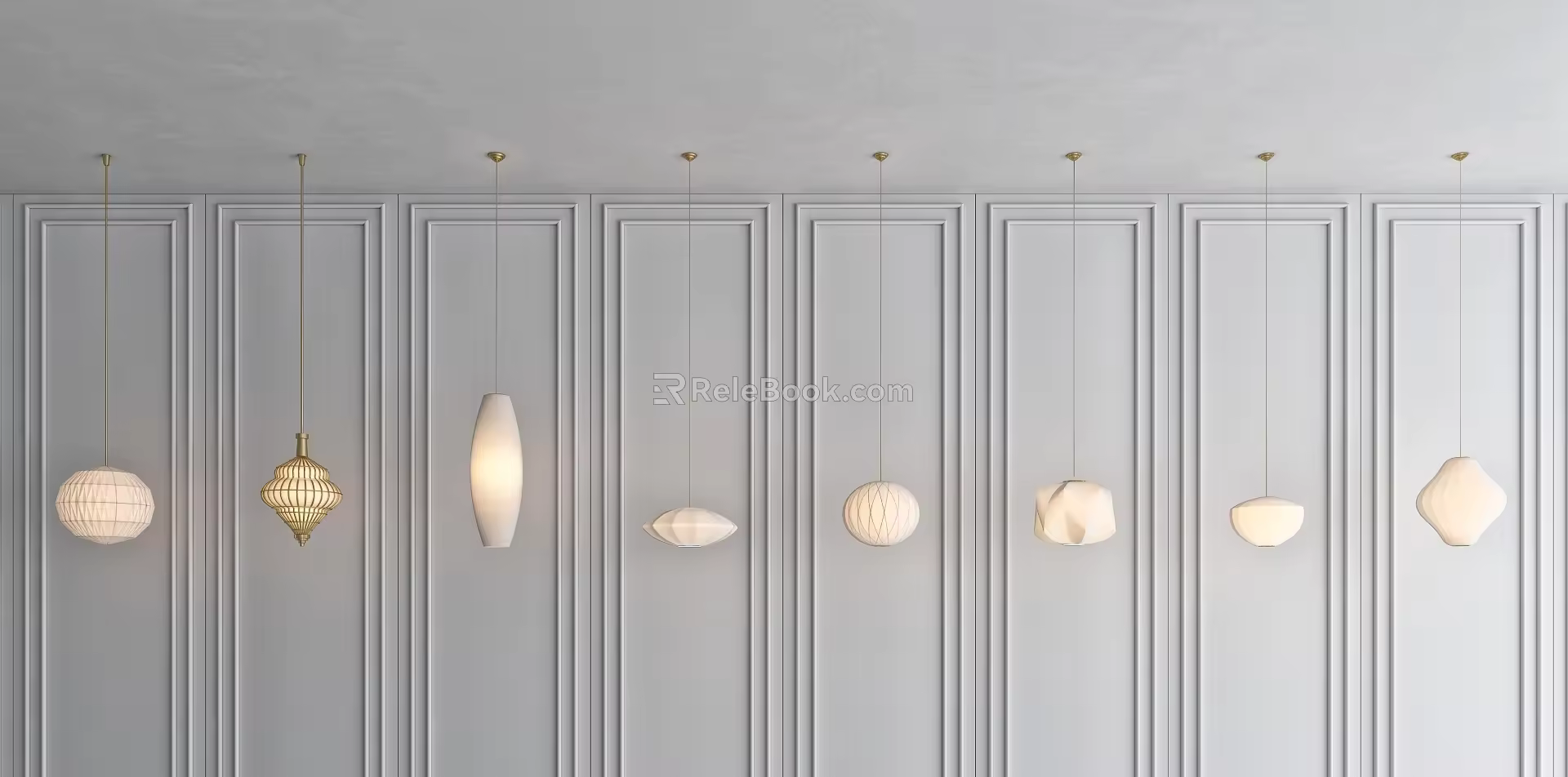 Modern chandelier simple bedside small chandelier 3d model