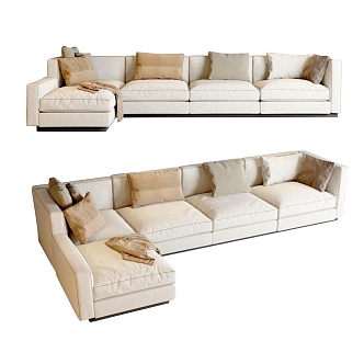 Modern corner sofa multiplayer sofa 3d model