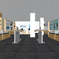 Modern Business Hall Telecom Business Hall Mobile Phone Store Digital Store Digital Store Display Cabinet Telecom Comprehensive Store Reception Desk 3d model