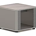 Modern Coffee Table With Wooden Top Gray Cabinet Drawer And Storage Space