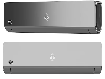 Wall Mounted Air Conditioner Fan With Two Color Options Digital Display And 25 Degree Temperature 3d model