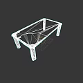 Modern Office Desk Featuring Transparent Glass Top And Sleek Metal Legs