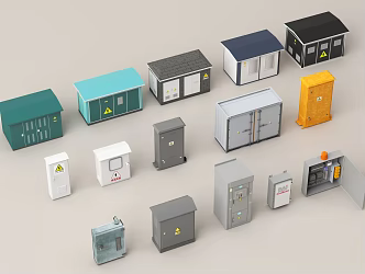 Modern Distribution Box Distribution Cabinet Distribution Room Transformer Cabinet 3d model