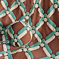 Decorative Textile Components With Intricate Geometric Patterns And Colorful Textures