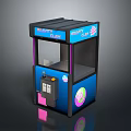 Giant Claw Arcade Game Machine With Computer Control System And Blue Black Design 3d model