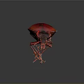 Vibrant Red Beetle With Shiny Exoskeleton Distinctive Elongated Snout On Dark Background