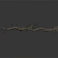 Natural Dried Tree Branches With Curved Shape Roots And Small Branches In Natural State