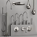 Modern Chrome Bathroom And Kitchen Faucets With Sleek Design And Shower Heads
