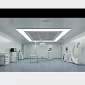 Modern Operating Room With Surgical Table Lamp And Advanced Medical Equipment