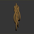 Rope pile rope hemp rope group rope life supplies construction supplies life-saving supplies 3d model