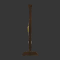 Traditional Brass Musical Gong Instrument with Wooden Frame Stand and Hanging Mallet