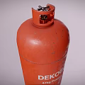 Durable Red DEKOCO LPG Gas Cylinder For Safe Storage And Usage 3d model