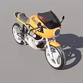 Buell Orange and Black Sport Motorcycle With Modern Design White Wheels and Black Seat