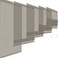 Multiple Roman Blinds with Modern Simple Design and Neutral Colors for Home Windows