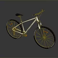 Sleek White Mountain Bike Featuring Black Tires Aluminum Frame And Reflective Strips