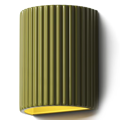 Stylish Green Vertical Striped Wall Lamp for Modern Home Interior Lighting 3d model