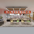 Direct Sales Pork Market Shop Interior With Display Counter And Hanging Meat Products