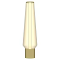 Modern Table Lamp With Conical Translucent Shade And Dark Base For Home Decor