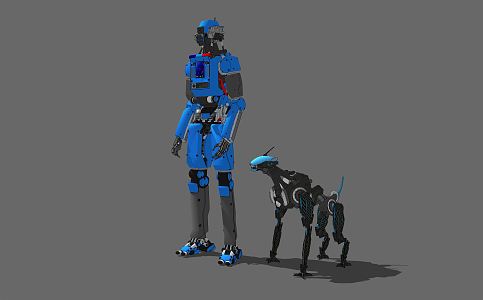 Modern Robots and the Future of Dogs 3d model