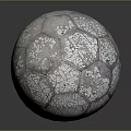 Cracked Surface Vintage Soccer Ball Showcasing Classic Sports Equipment Design