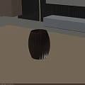 Wooden Side Table With Ribbed Design In Dark Brown For Modern Living Room