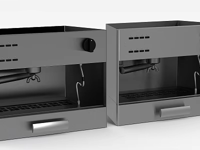 Modern Gray Metal Storage Lockers With Drawer Handle And Ventilation Holes Design 3d model