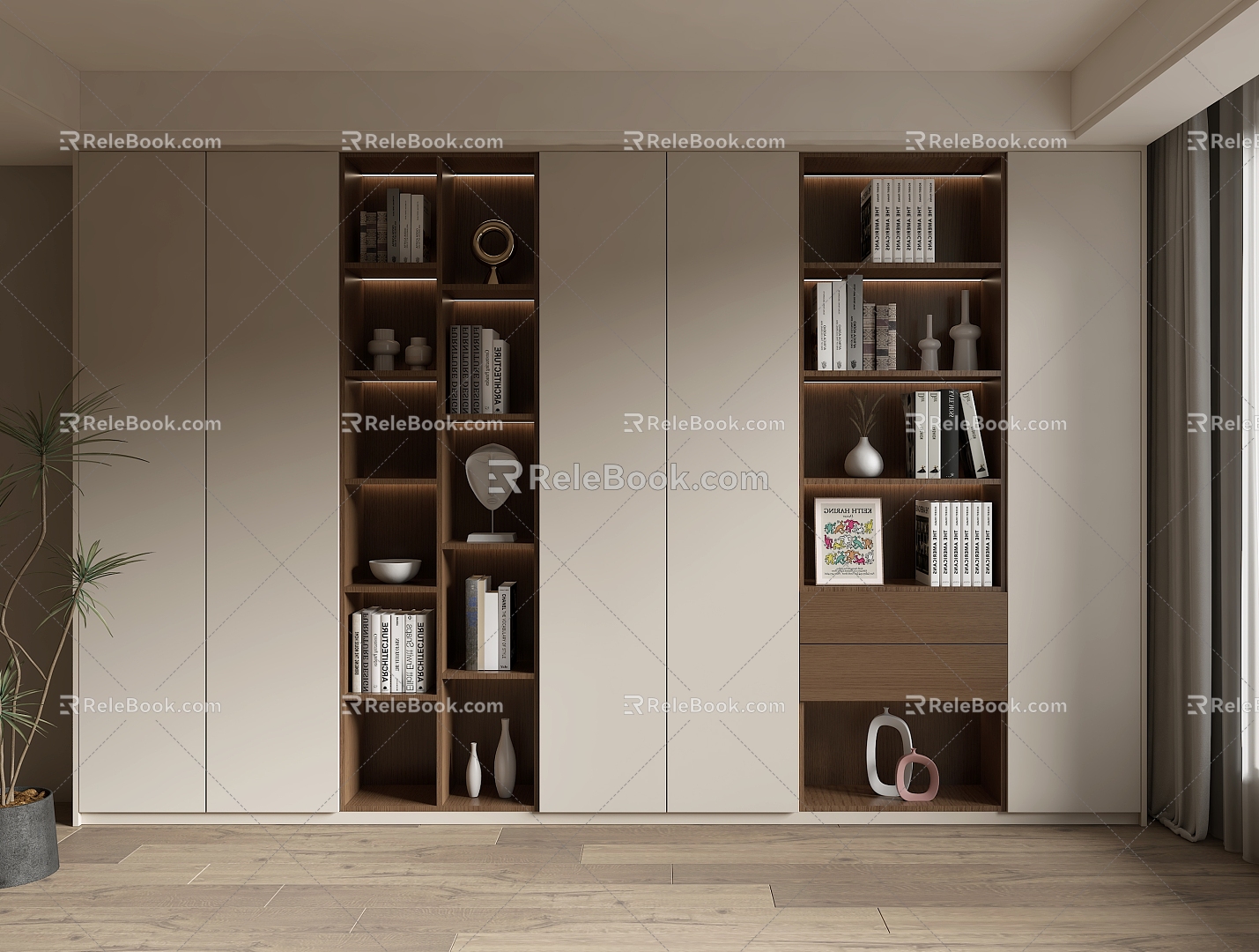 Home bookcase 3d model