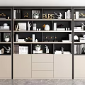 Modern bookcase 3d model