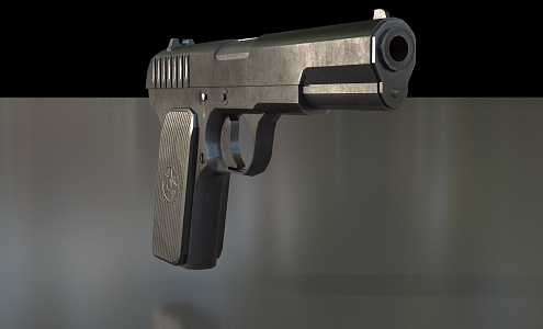 Pistol Soviet TT33 Tokarev semi-automatic pistol low face number low model simple model game sub-era film and television level super realistic high precision 3d model