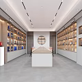 Spacious Modern Tobacco and Liquor Store with Shelves Counter and Displayed Products