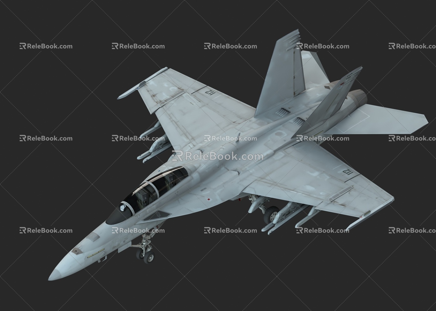 American F18 aircraft 3d model