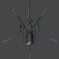 Armed Military Helicopter With Mounted Weapon System For Aerial Combat Missions