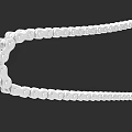 Shiny Silver Metal Chain With Detailed Interlocking Links On Black Background