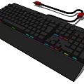 Mechanical Keyboard With RGB Backlit Ergonomic Design Black Wrist Rest And Durable Cable