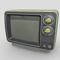 Vintage Retro Television Set With Classic Screen And Control Knobs Design 3d model