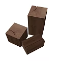 Brown Square Side Tables in Different Sizes with Minimalist Design